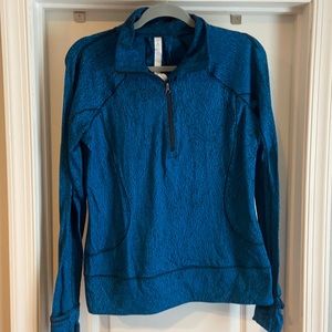 Lululemon quarter zip jacket blue size 10